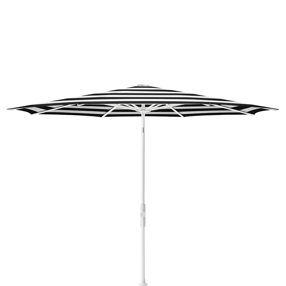 Glatz Twist 330 cm parasoll matt white Kat.5 810 Black Stripe