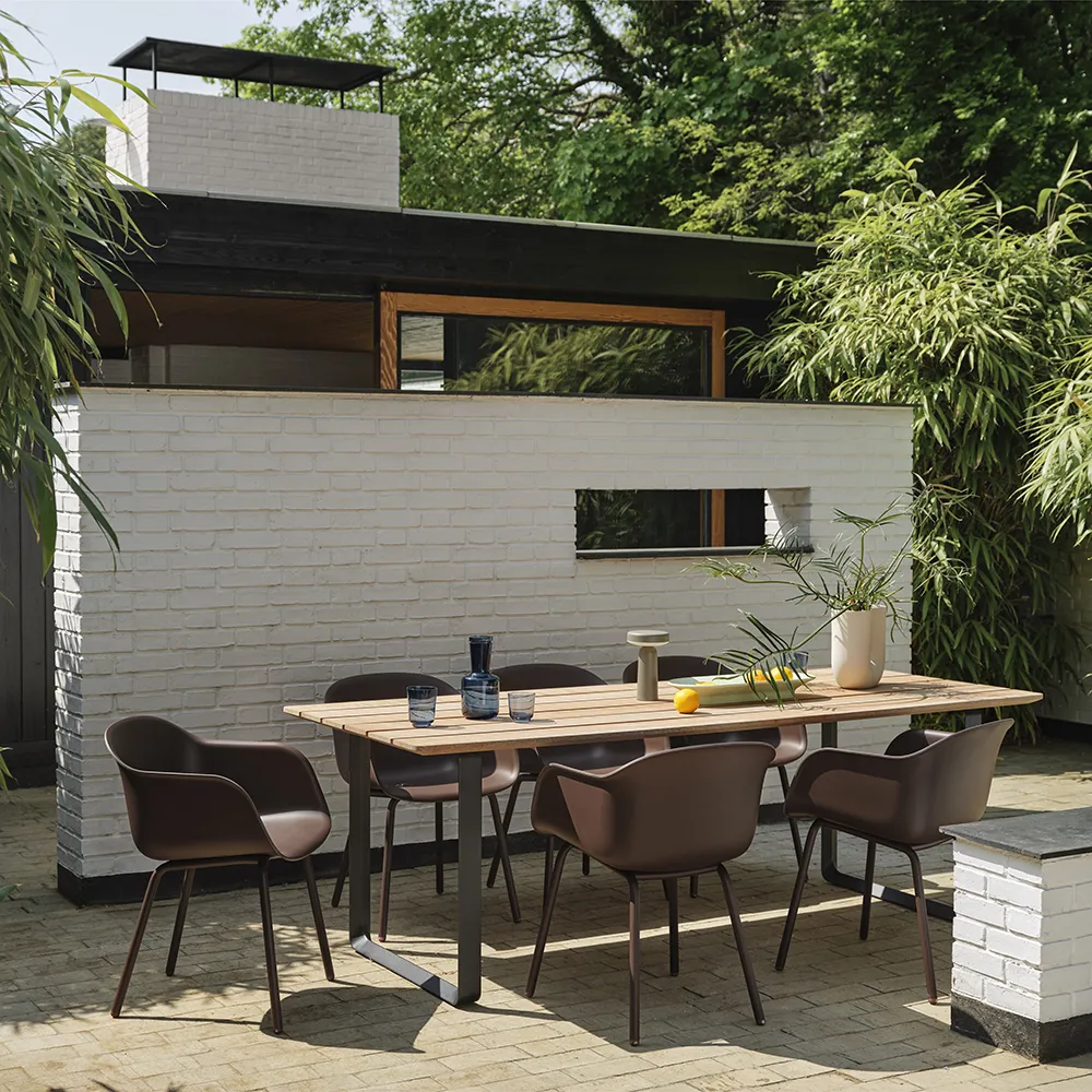 70/70 Matbord 225x90 cm Sapele Mahogany/Anthracite Black