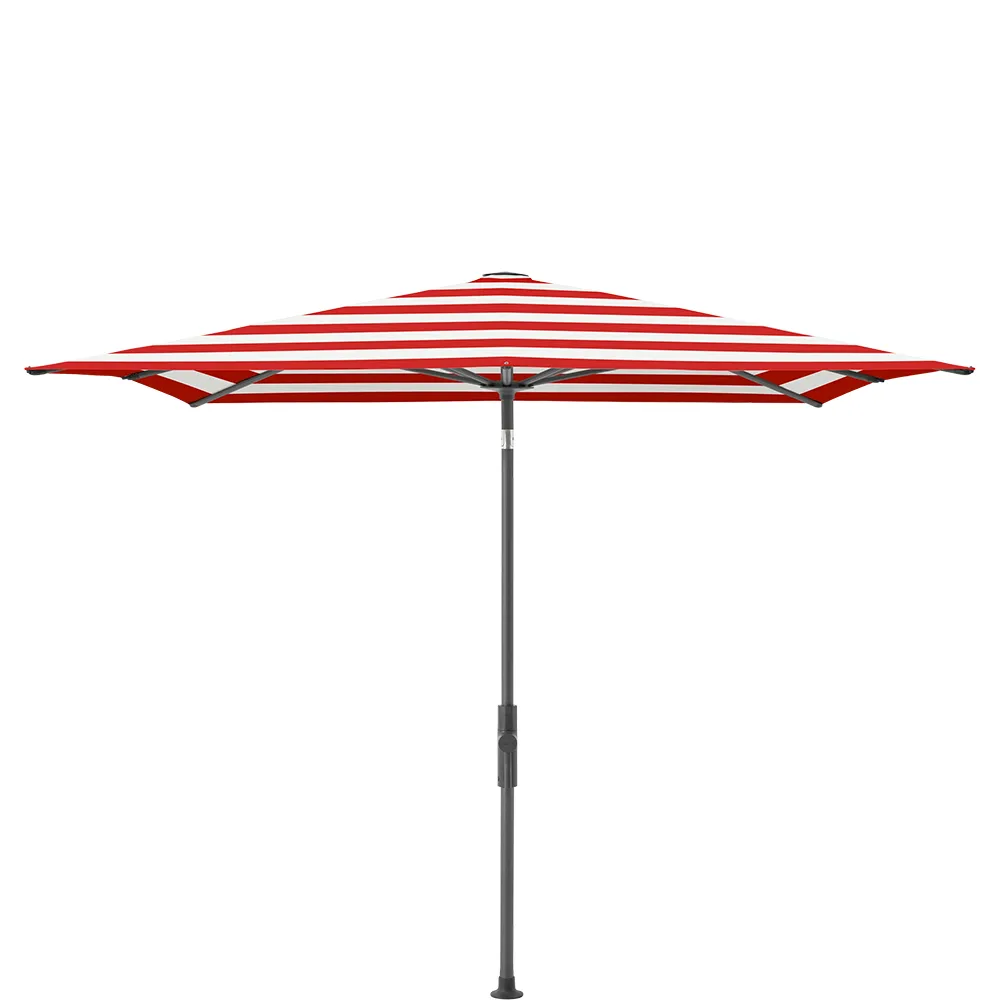 Glatz Twist parasoll 240×240 cm anthracite Kat.5 800 Red Stripe