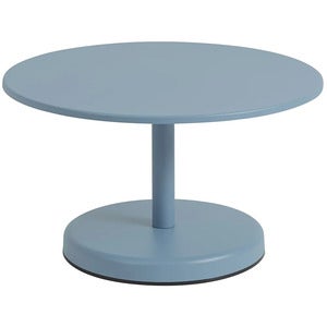 Linear Steel Soffbord Ø70 cm Pale Blue 