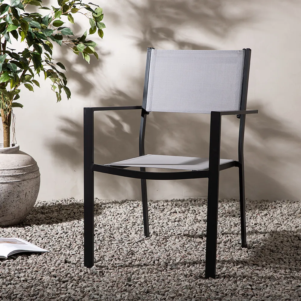 Copacabana Matstol Svart/Grå 2-pack