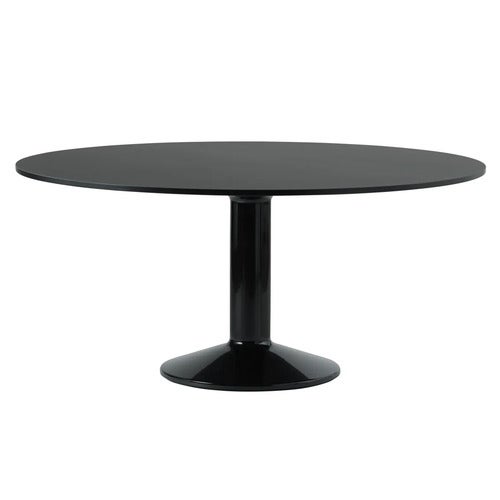 Midst matbord 160 cm - Black Linoleum Black