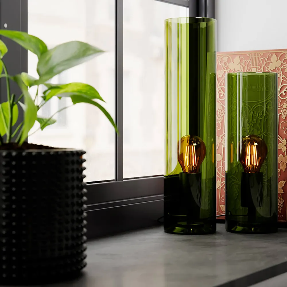 Flake bordslampa 30cm Grön