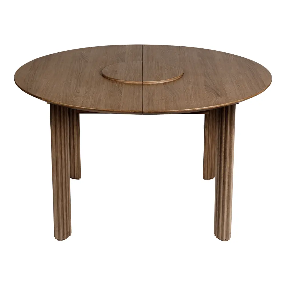 Comfort Circle Matbord med förlängning 132-202x132 Dark Oak