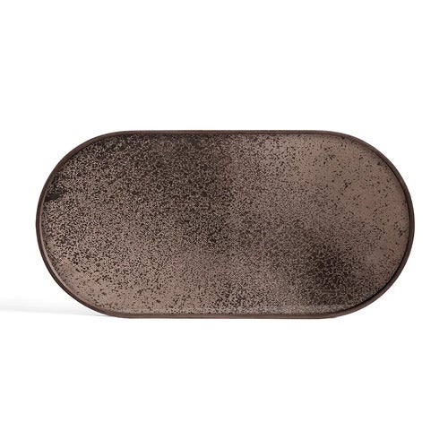 Aged spegelbricka oval M 