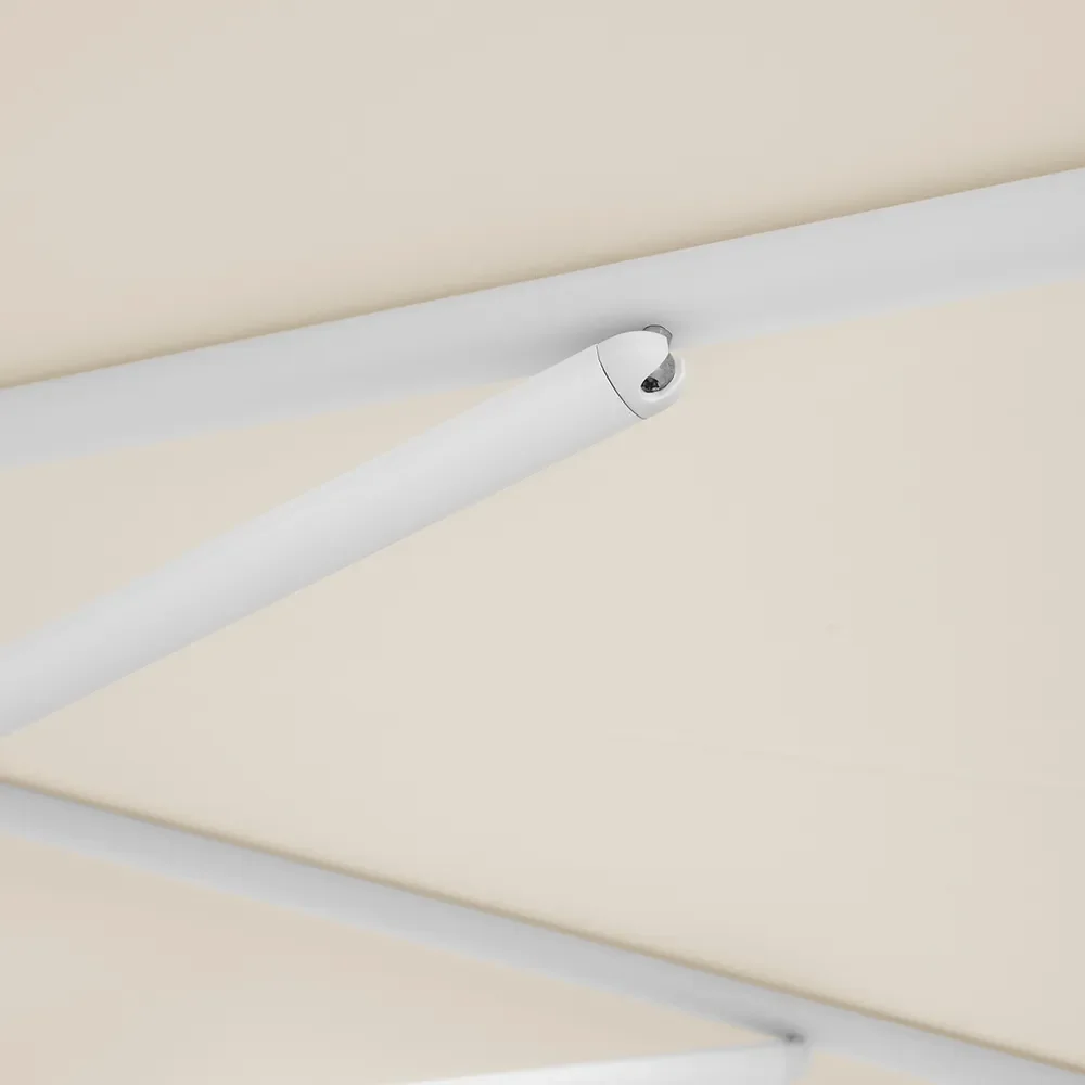 Twist 270 cm parasoll matt white Kat.5 665 Chrome