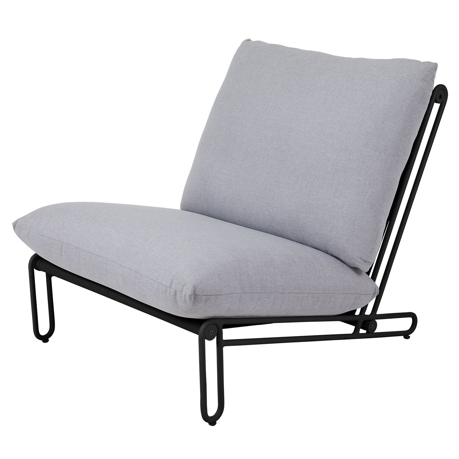 Blixt fåtölj svart/sky grey 