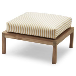 Virkelyst Pouf Golden Yellow Stripe Teak 