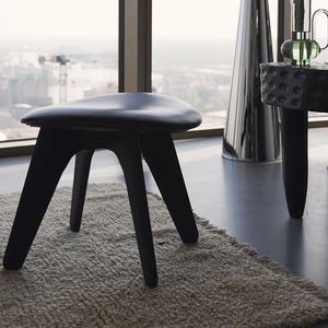 Slab ottoman svart