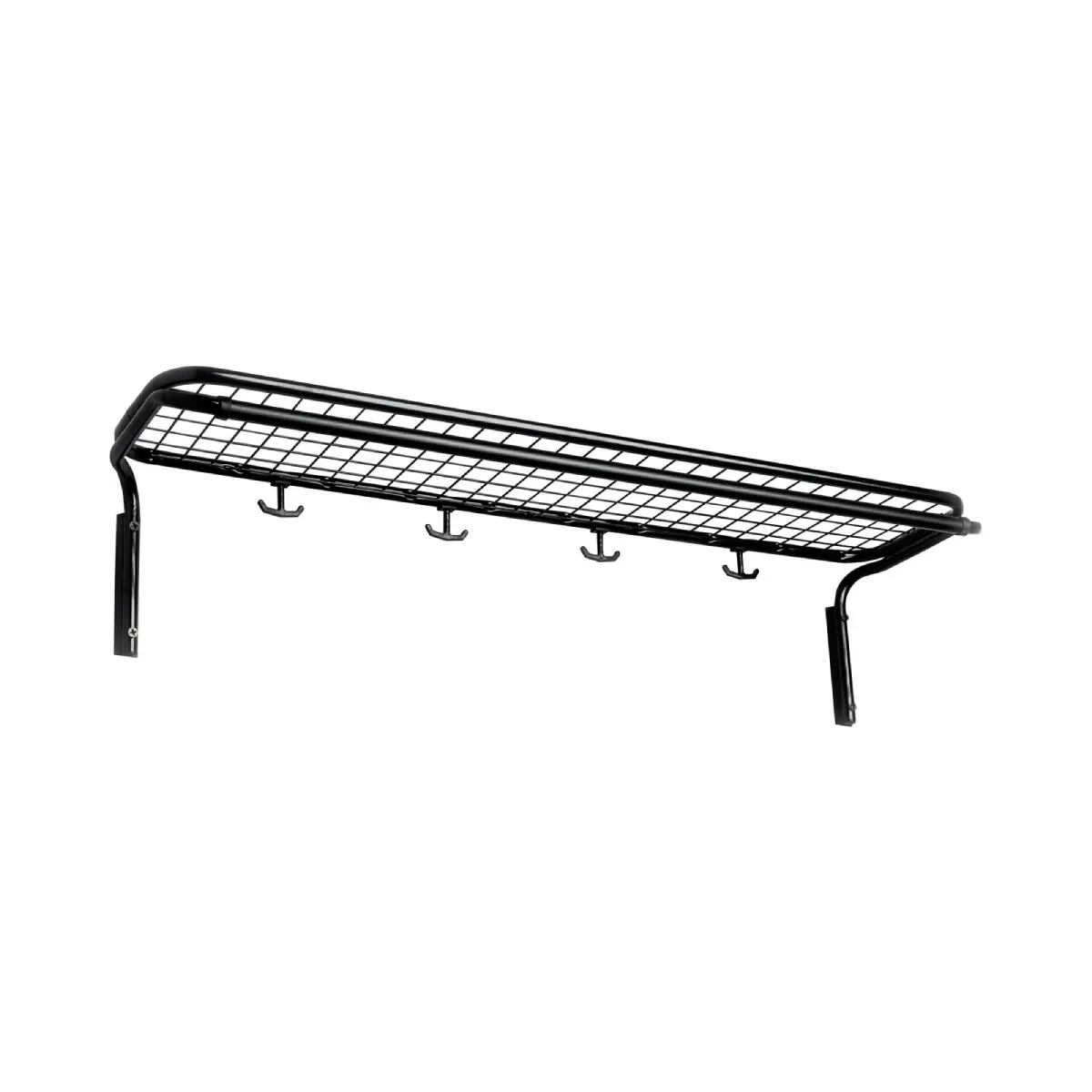 Classic hatthylla enkel 100 cm Svart Krom