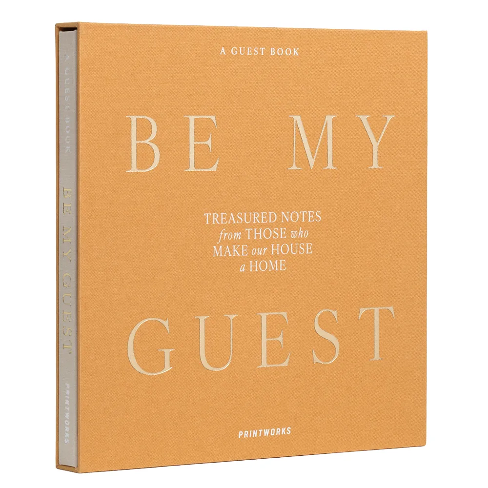 Gästbok Yellow Be My Guest
