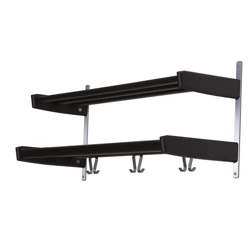 Meja Hatthylla 90 cm 2 hyllplan Svartbetsad Ek