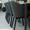 Peacock karmstol svart alu ben Dark grey 