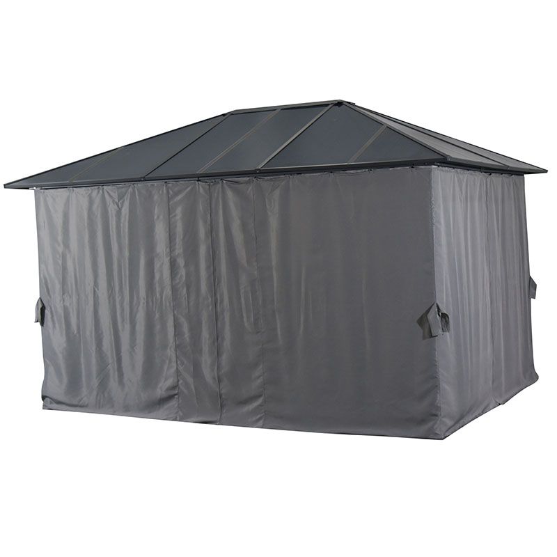 Scopello paviljong 300x400 cm antracit/grå 