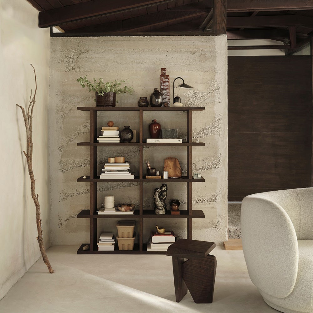 Kona Bokhylla 2x4 - Mörkbetsad ek