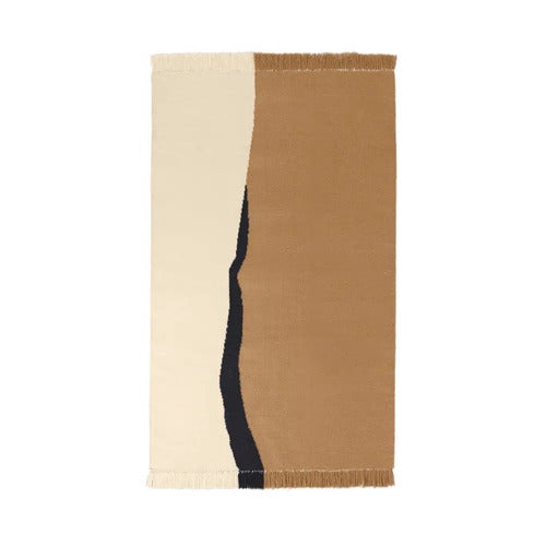 Soil Kelim Matta 140x200 cm - Dark Sand/Off-white