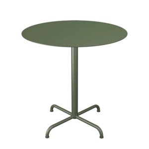 PICO Cafébord Ø74 cm, 4 ben bas Olive green