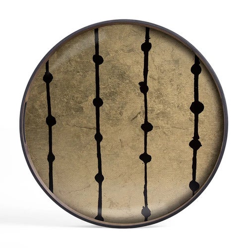 Gold Leaf Dots Bricka Ø48 cm