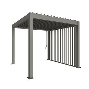 Sidovägg galler till pergola 3.5m metallic quartz grey