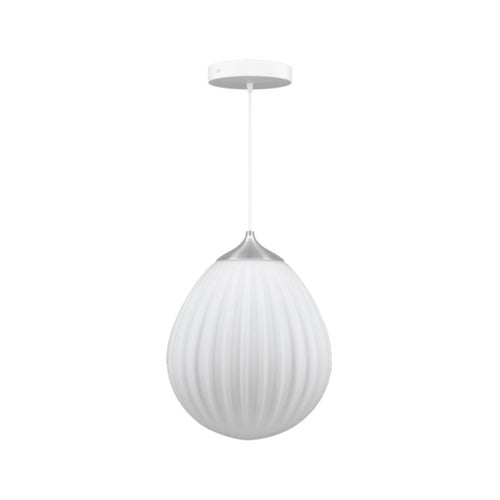Around the World Lampskärm Ø27 cm White/
Brushed Steel
