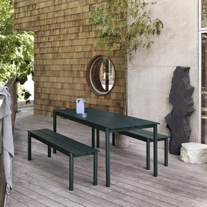 Linear Steel Bänk 110x34 cm Grey 