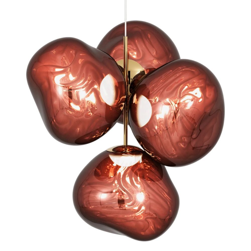 Melt Chandelier Small takkrona Copper LED