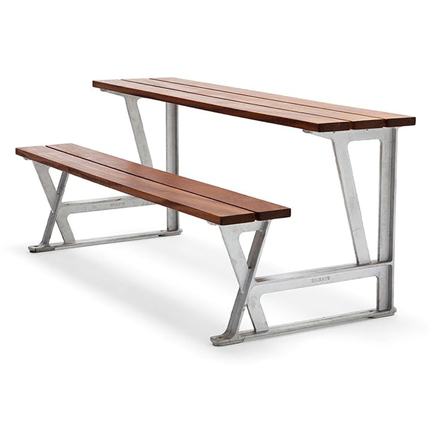 Domino bänkbord natur oljad mahogny