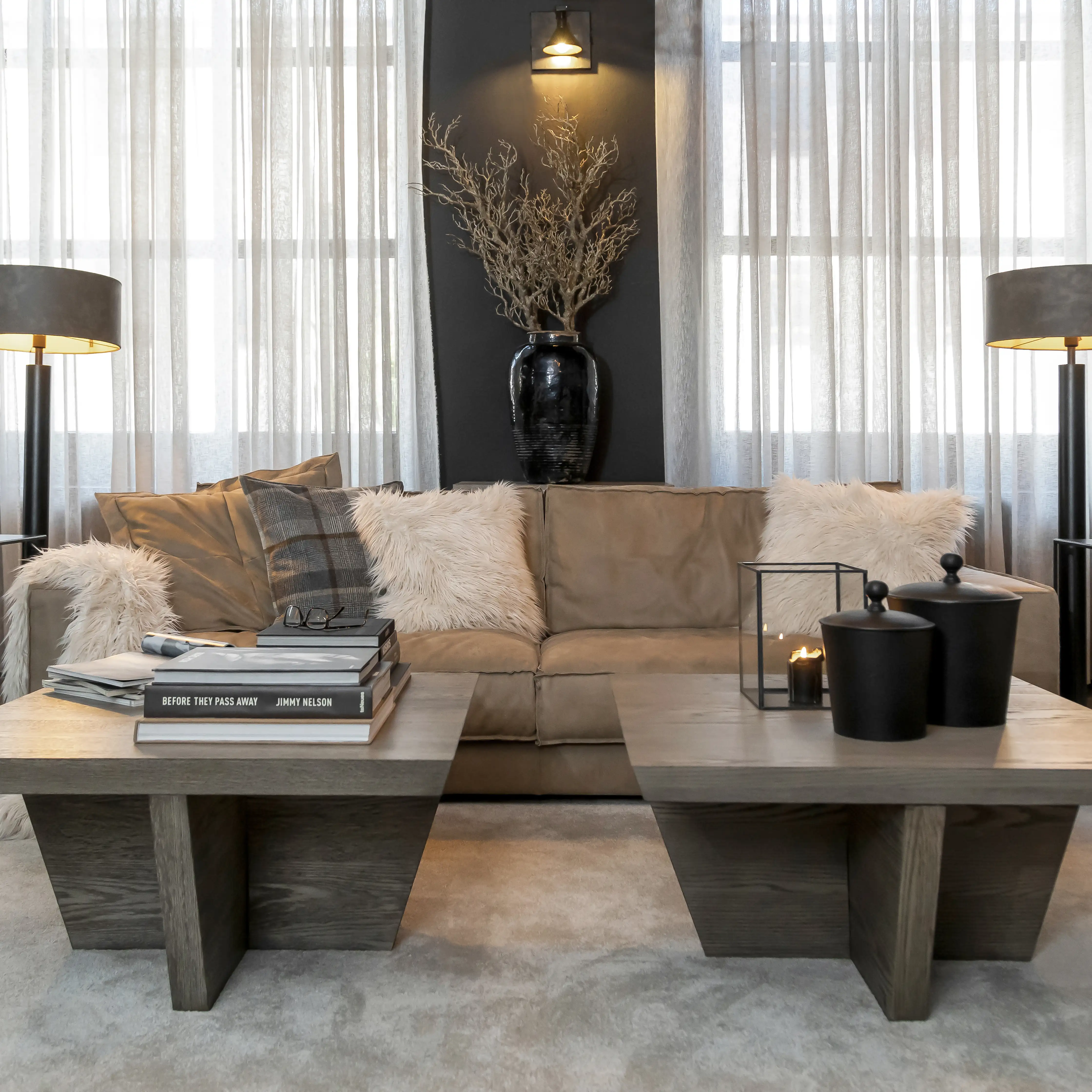 Trent Soffbord 90X90 Cm Antikgrå