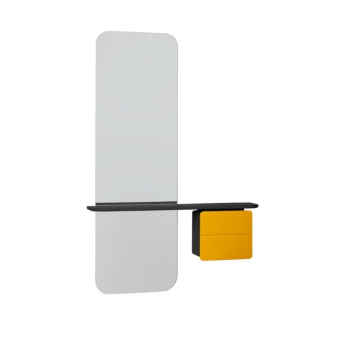 One More Look Spegel Svart ek/ Nuance Orange