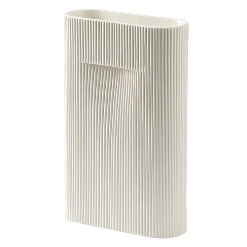 Ridge Vas H: 35 cm Off White