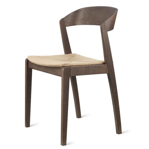 SM827 matstol Ek mockabrun lack oljad look