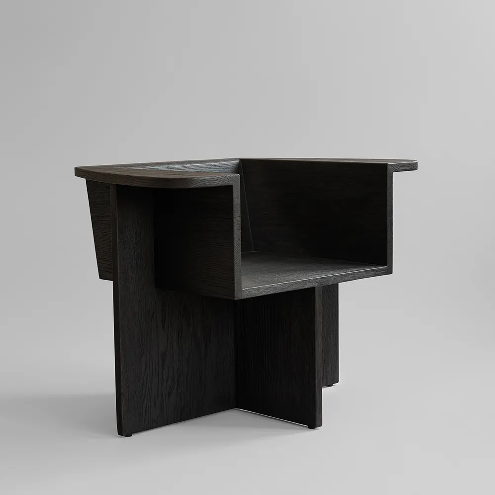 Brutus Loungefåtölj- Coffee Black Oak