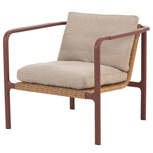 Motty fåtölj Zin Red / Teddy Beige