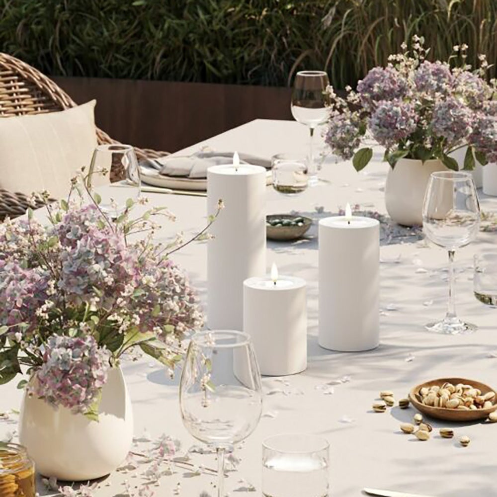 LED blockljus utomhus  7,5x10 cm vit