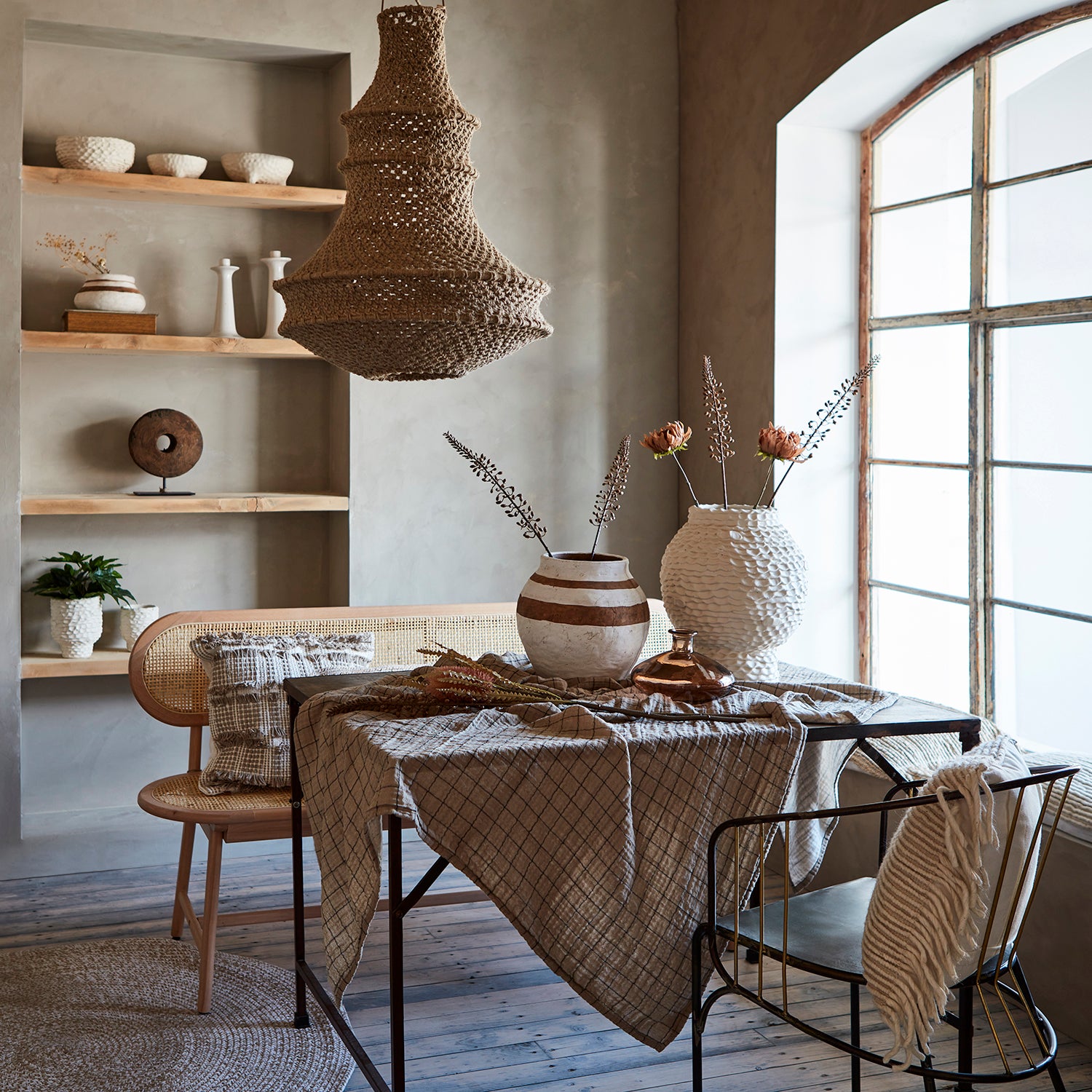 NEST lampskärm natur Ø50cm H65 cm