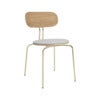 Curious Matstol Ek/Mässing Steel Sterling