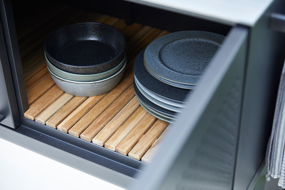 Drop Utekök Lavagrå Inkl. Vägg 