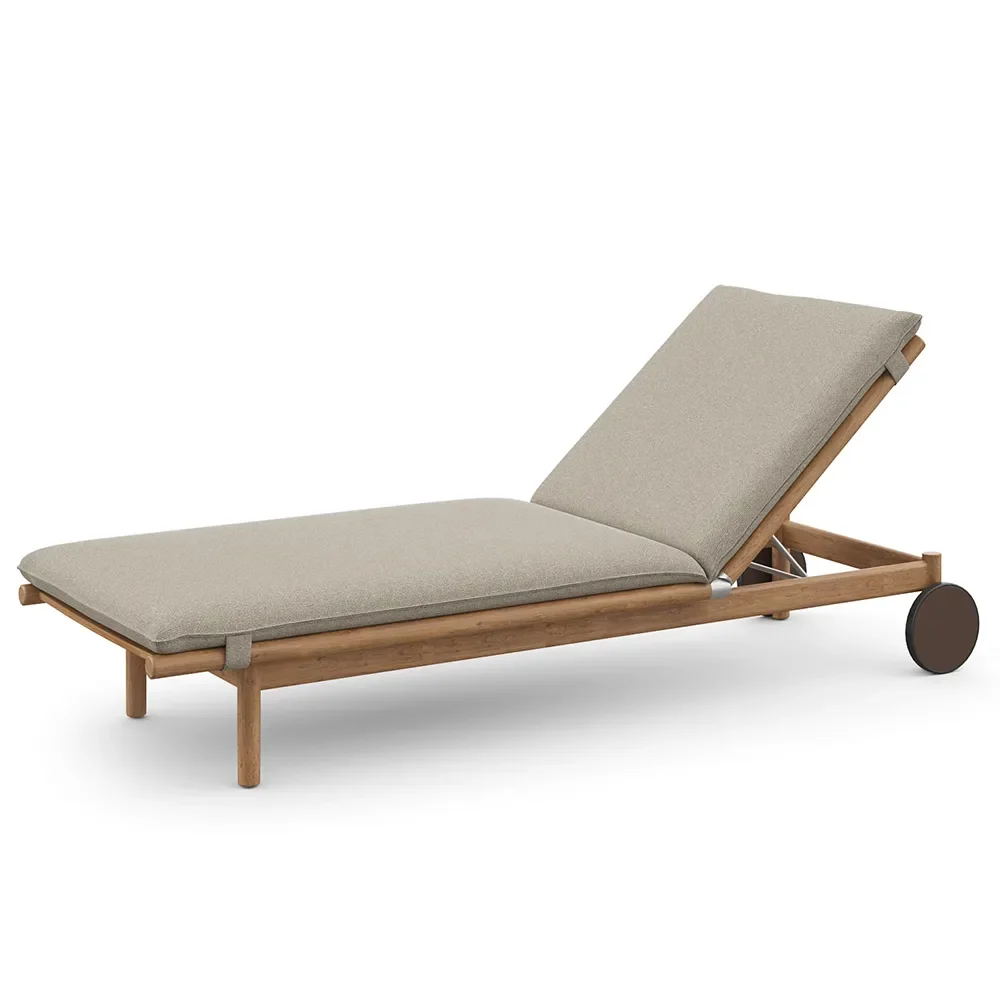 TIBBO solsäng med hjul BP1 teak 0205 vulcano 0305