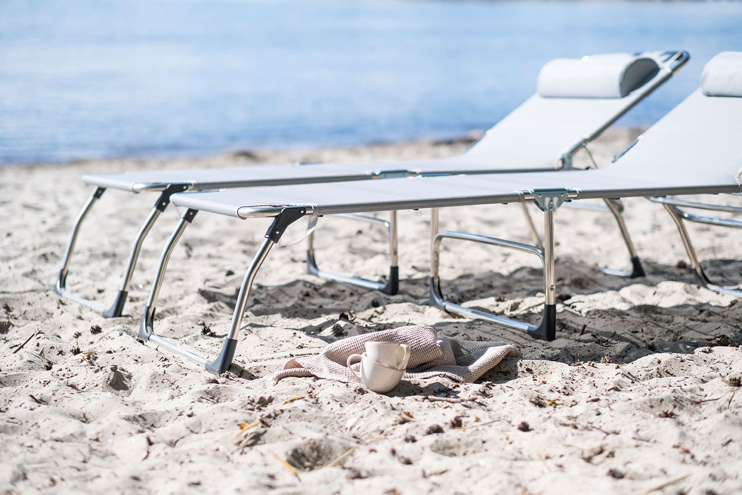 Amigo solsäng xxl grey aluminium/textilene 