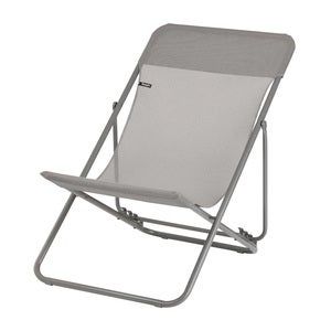Vikbar solstol beige