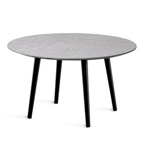 MILES soffbord  Ø80 cm sandstenslaminat, 4 svarta träben