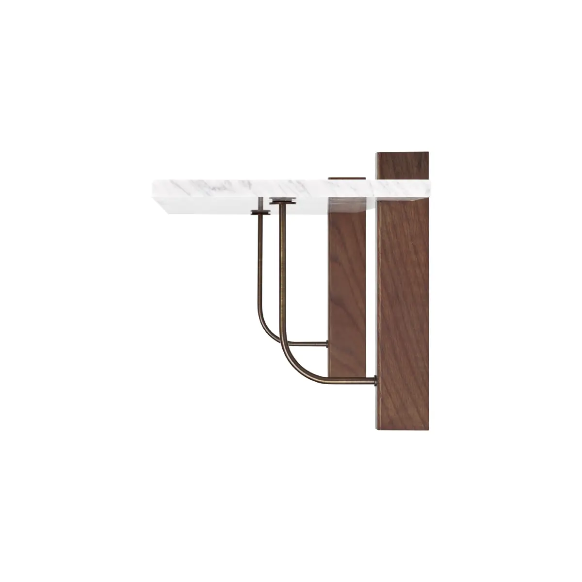 Corbel Hylla Marmor/Mörk Ek Large