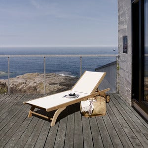 Columbus Solsäng Teak / Vit 