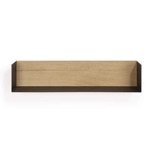 U shelf 55x20 cm ek/svart metall