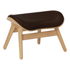 A Conversation Piece Ottoman Fotpall Oak/Umage Leather Brown