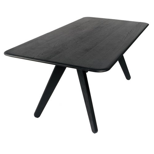 Slab matbord 200 cm svart