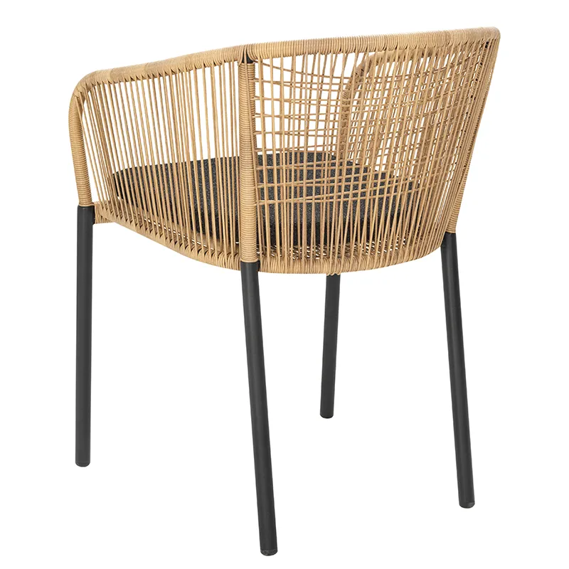 Delta stol    Svart / Natural Wicker/ Teddy Black