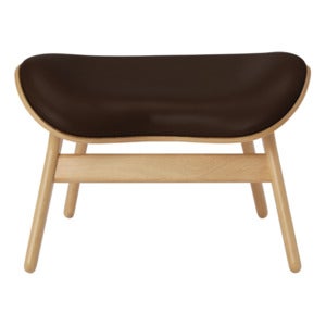 A Conversation Piece Ottoman Fotpall Oak/Umage Leather Brown