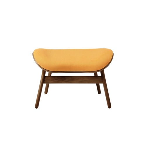 A Conversation Piece Ottoman Fotpall Dark Oak/Tangerine