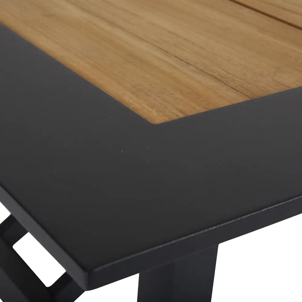 Chios matbord 100x240 cm svart / teak 